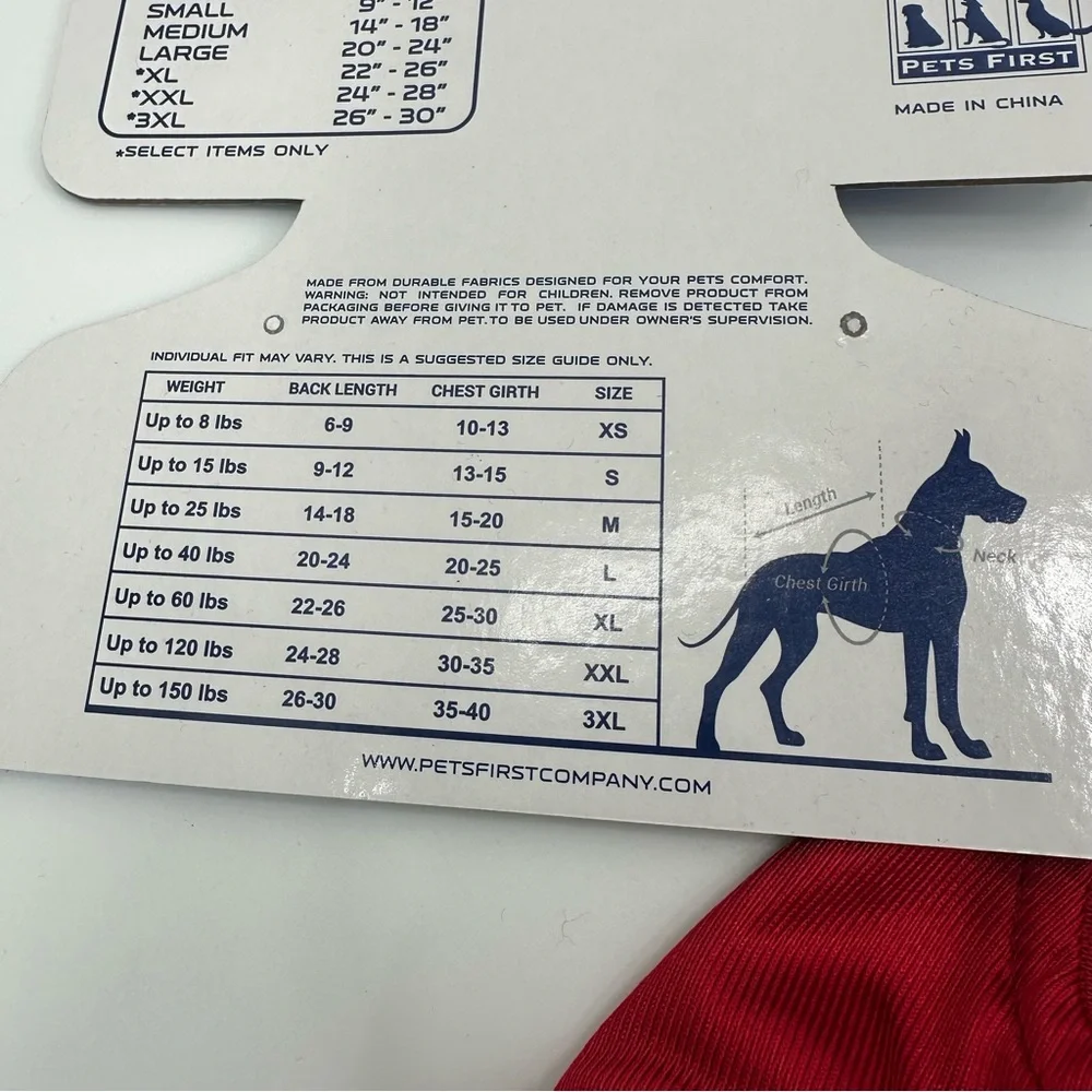 Dog Jersey Alabama Crimson Tide Collegiate Petwear Red White Size Small Pet